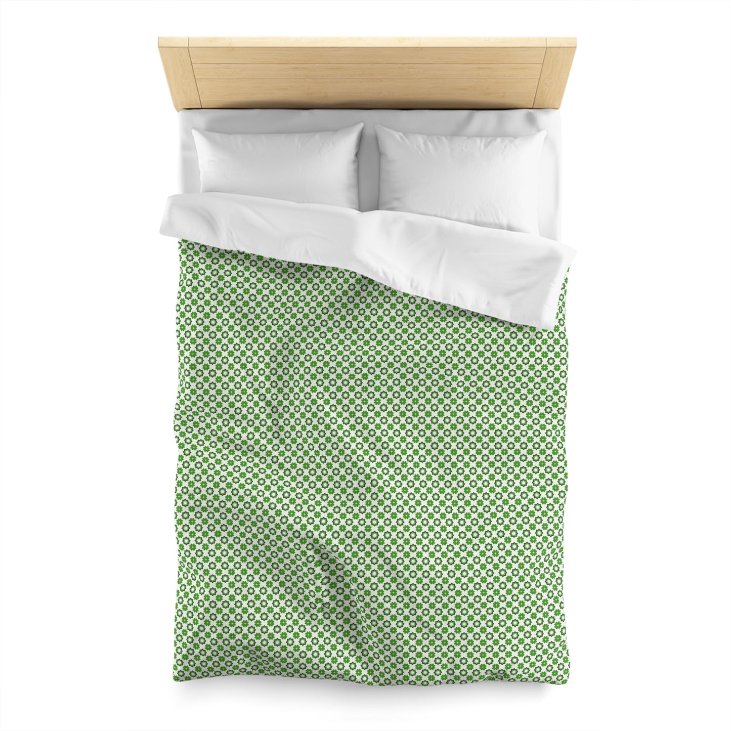 Emerald Star Garden Microfiber Duvet Cover