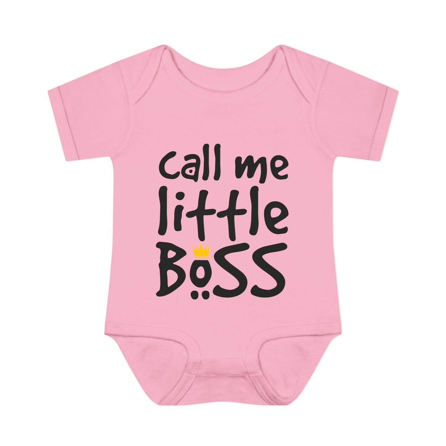 Call Me Little Boss (Crown) Infant Baby Rib Bodysuit