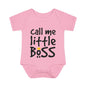 Call Me Little Boss (Crown) Infant Baby Rib Bodysuit