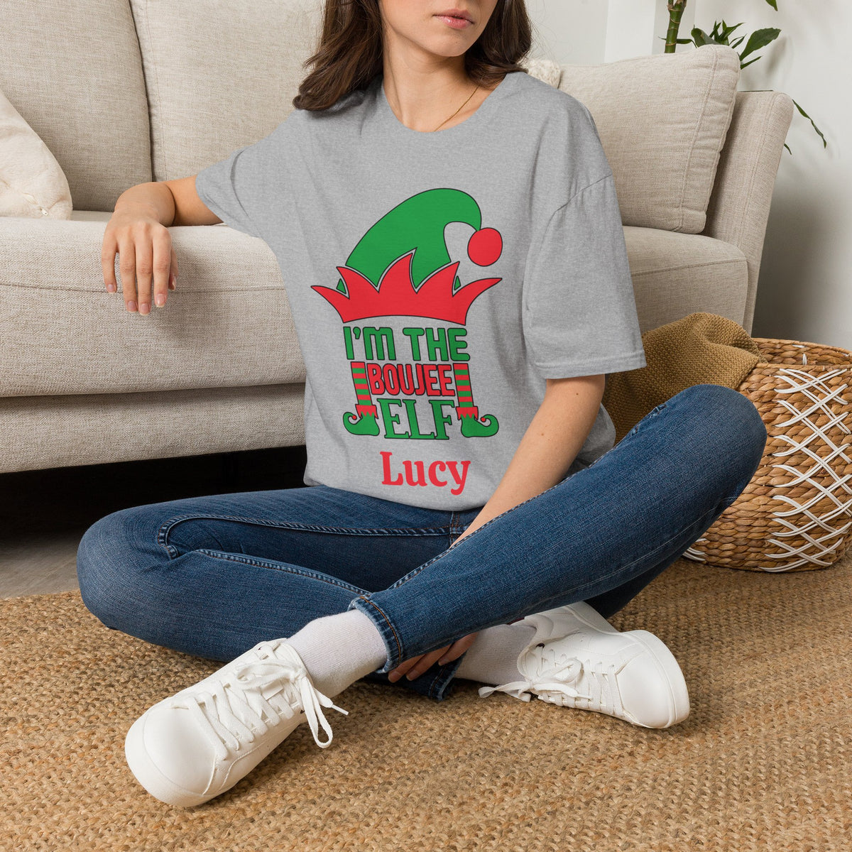 I'm The Boujee Elf Personalized Adult T-shirt