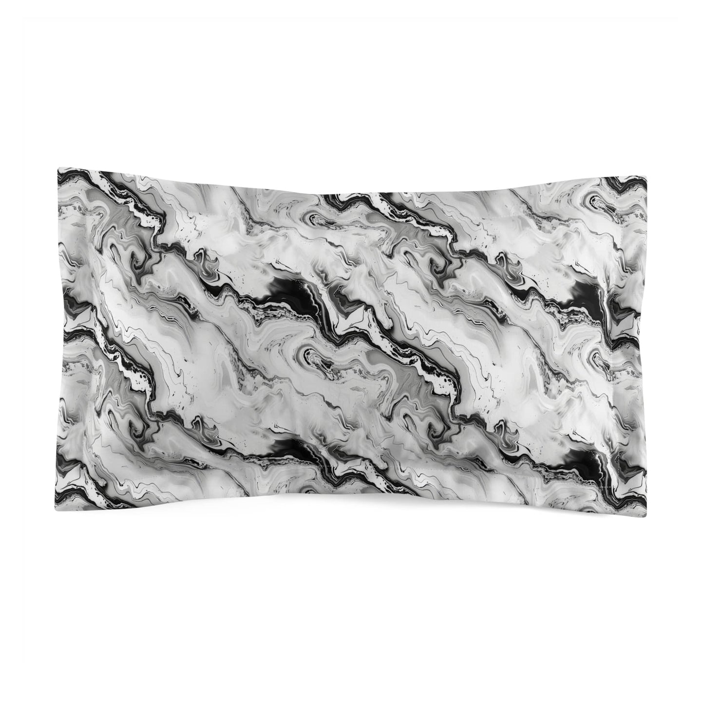 Frost Veil Marble Pillow Sham