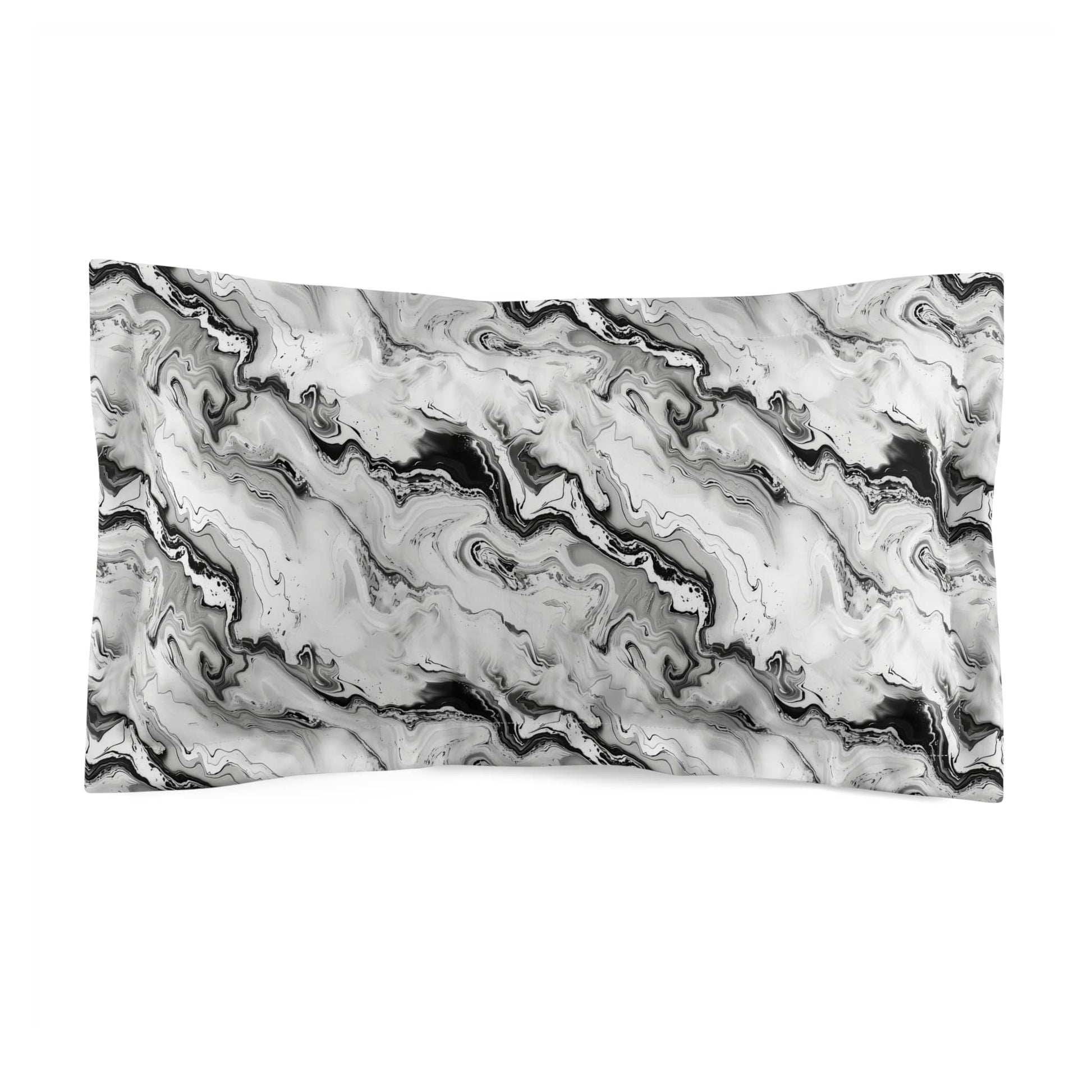Frost Veil Marble Pillow Sham