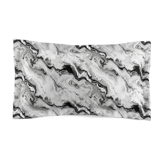 Frost Veil Marble Pillow Sham