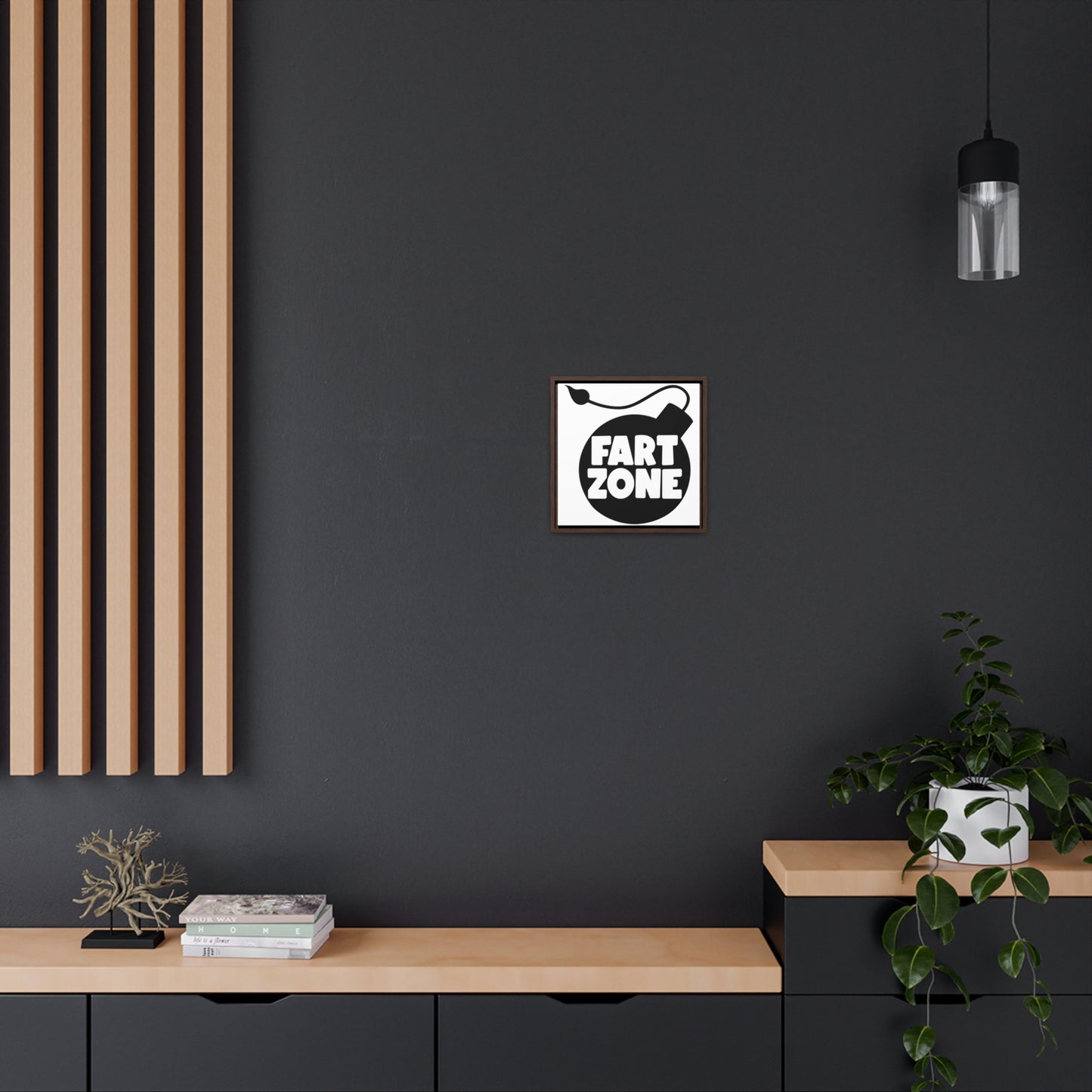 Fart Zone Canvas Wraps, Square Frame