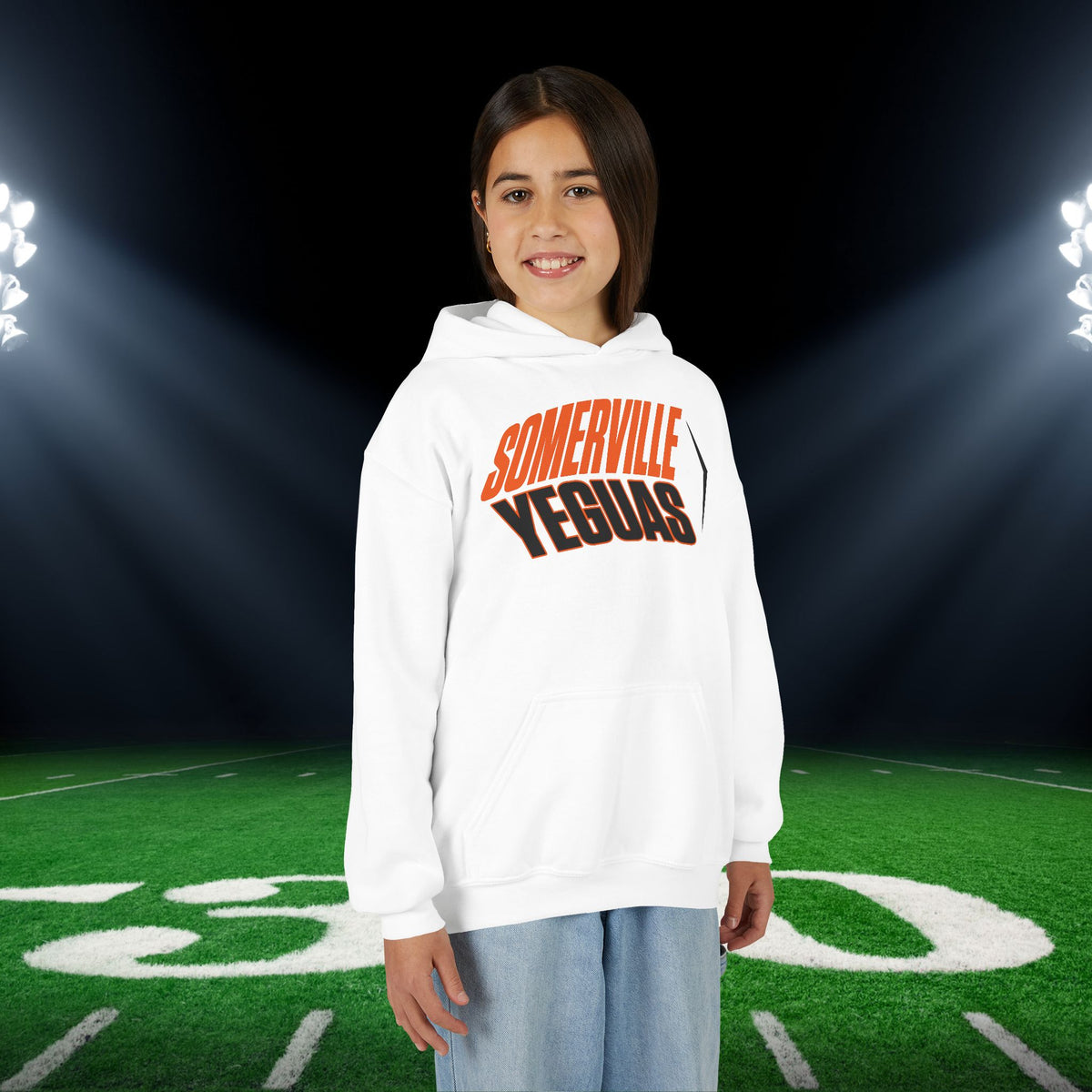 Somerville Yeguas (Angled) Youth Heavy Blend Hoodie
