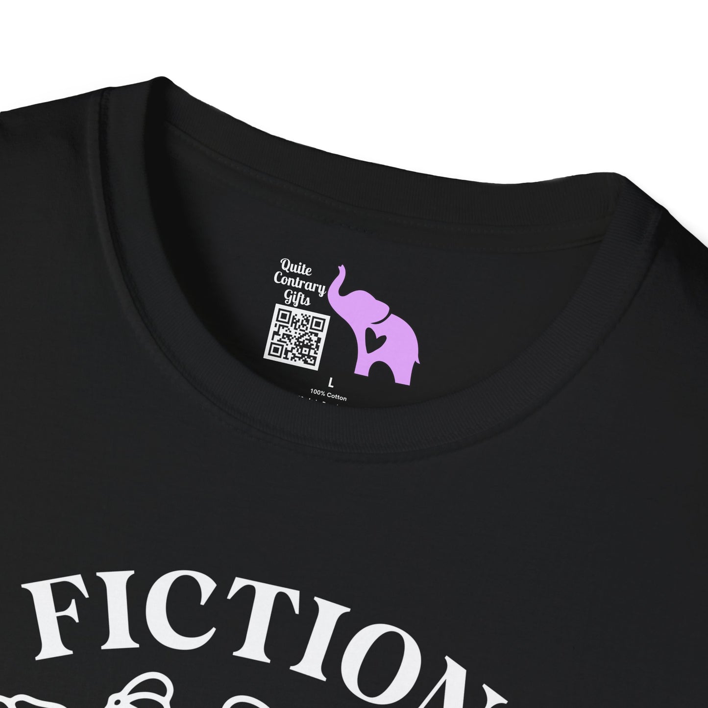Fiction Addiction (Flowers, Open Book) Adult T-shirt