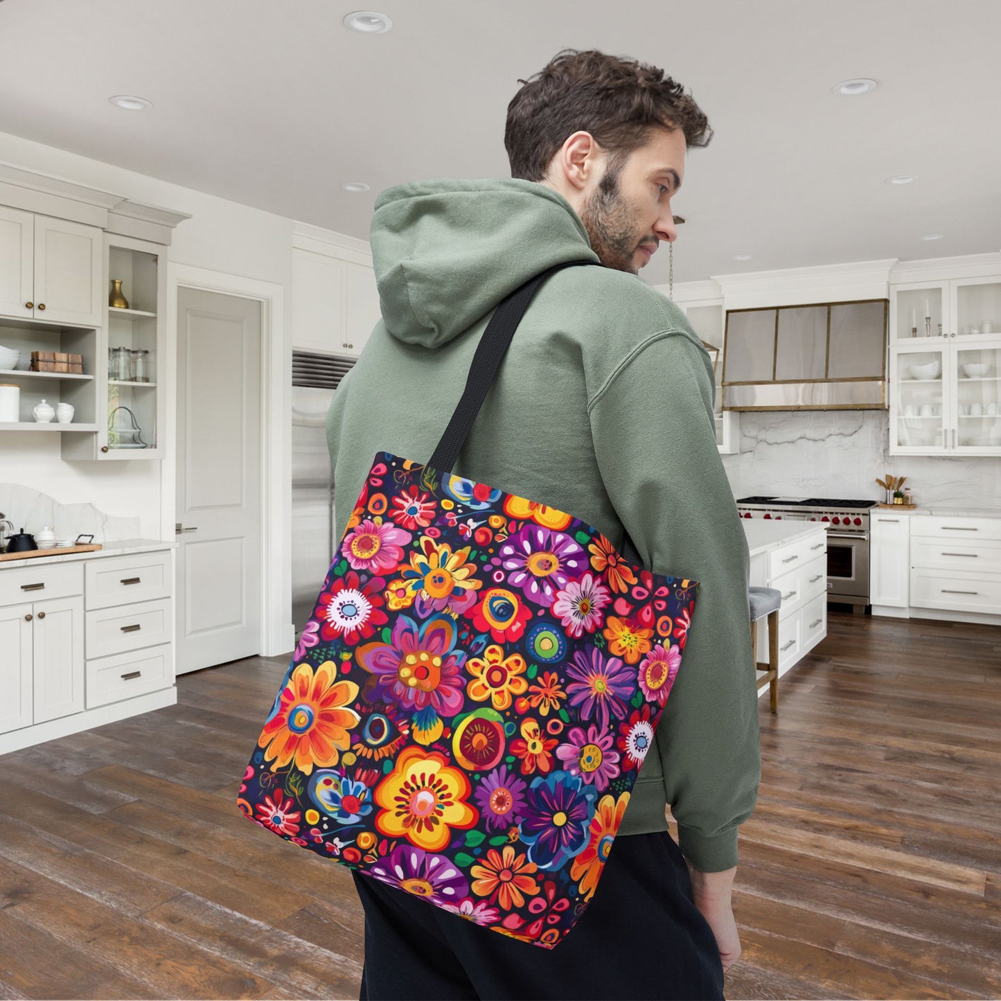 Floral Fiesta Canvas Tote Bag