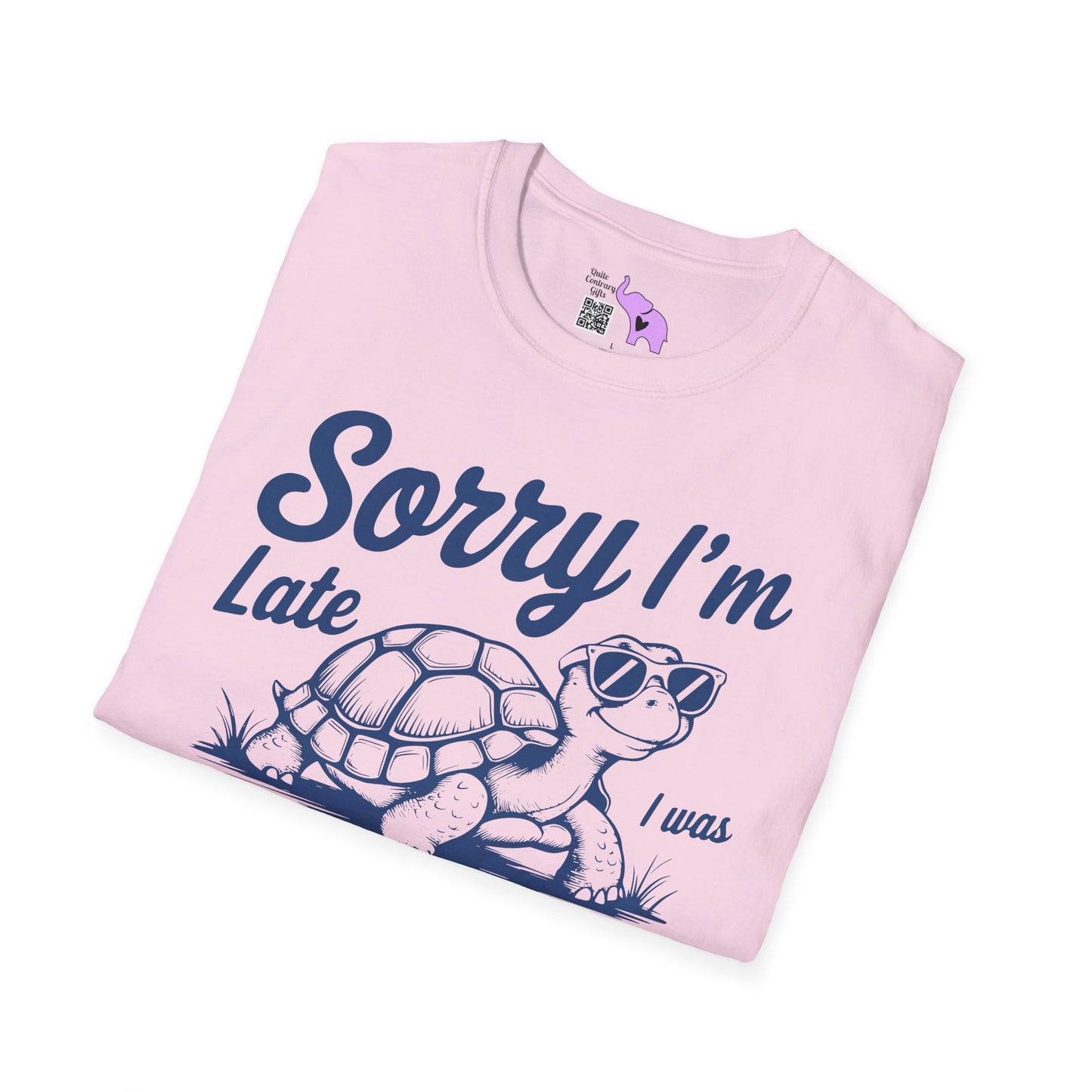 Sorry I'm Late I Was Dilly Dallying (Turtle) Adult T-shirt