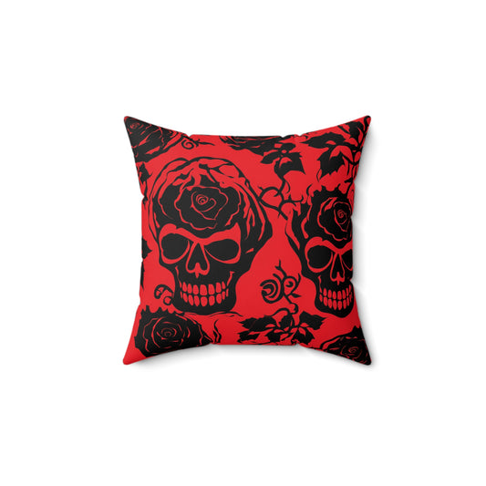 Crimson Masquerade Throw Pillow
