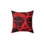 Crimson Masquerade Throw Pillow