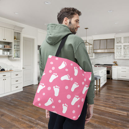 Baby Steps in Pink Canvas Tote Bag