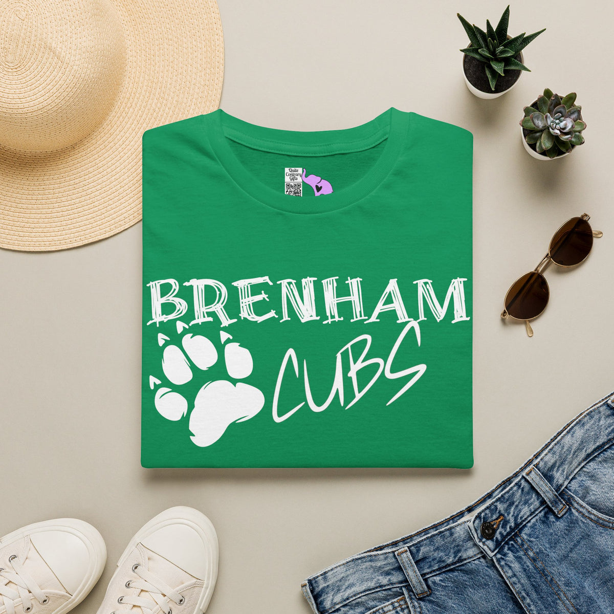 Brenham Cubs w/Claws Adult T-shirt
