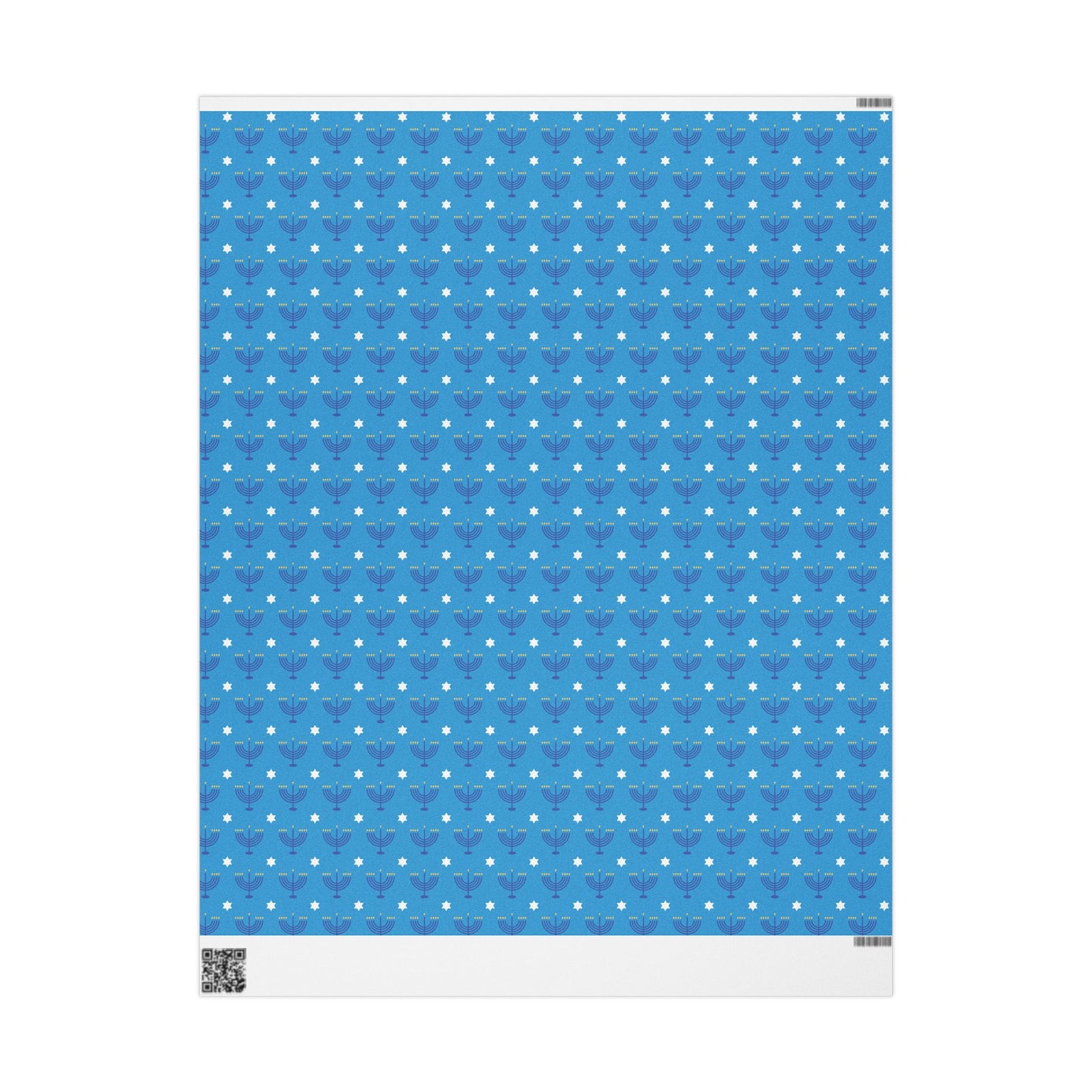 Blue/White Star of David Hanukkah Wrapping Paper