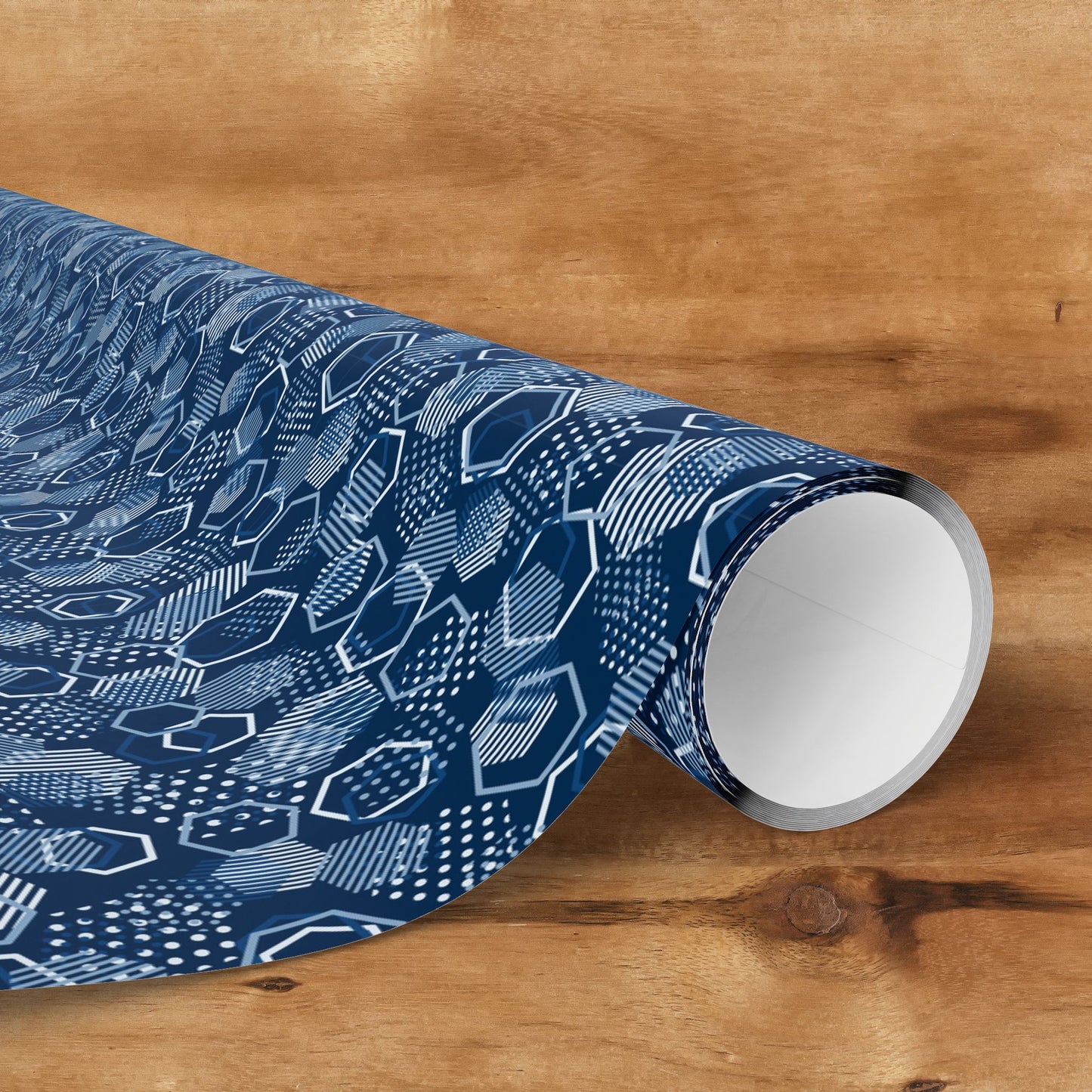 Blue Hexagons Gift Wrap for All Occasions