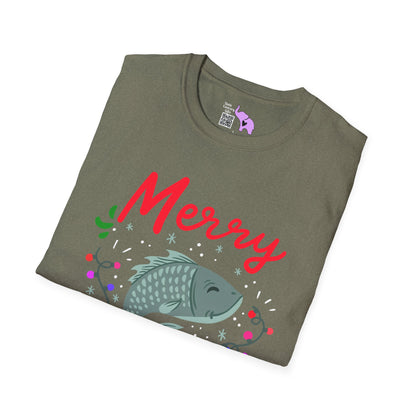 Merry Fishmas (Fish) Adult T-shirt