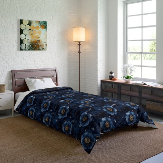 Midnight Sky Blossoms Comforter