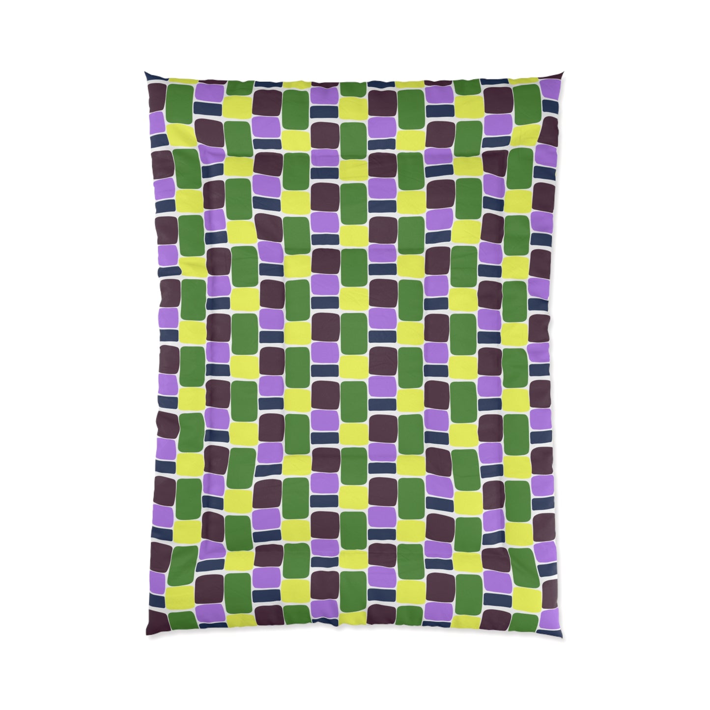 Chunky Colorful Blocks Comforter