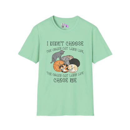 I Didn't Choose The Crazy Cat Lady Life, It Chose Me Adult T-shirt