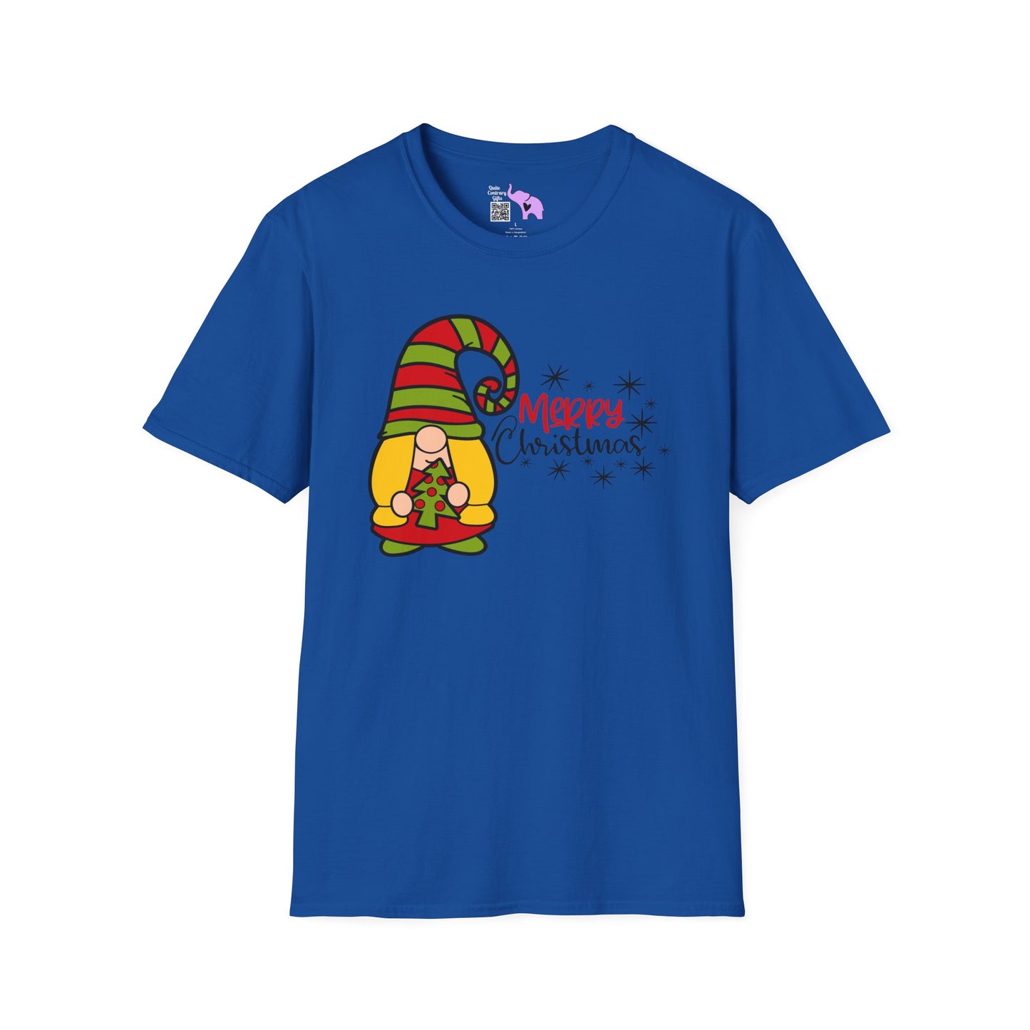 Merry Christmas Girl Gnome Adult T-shirt
