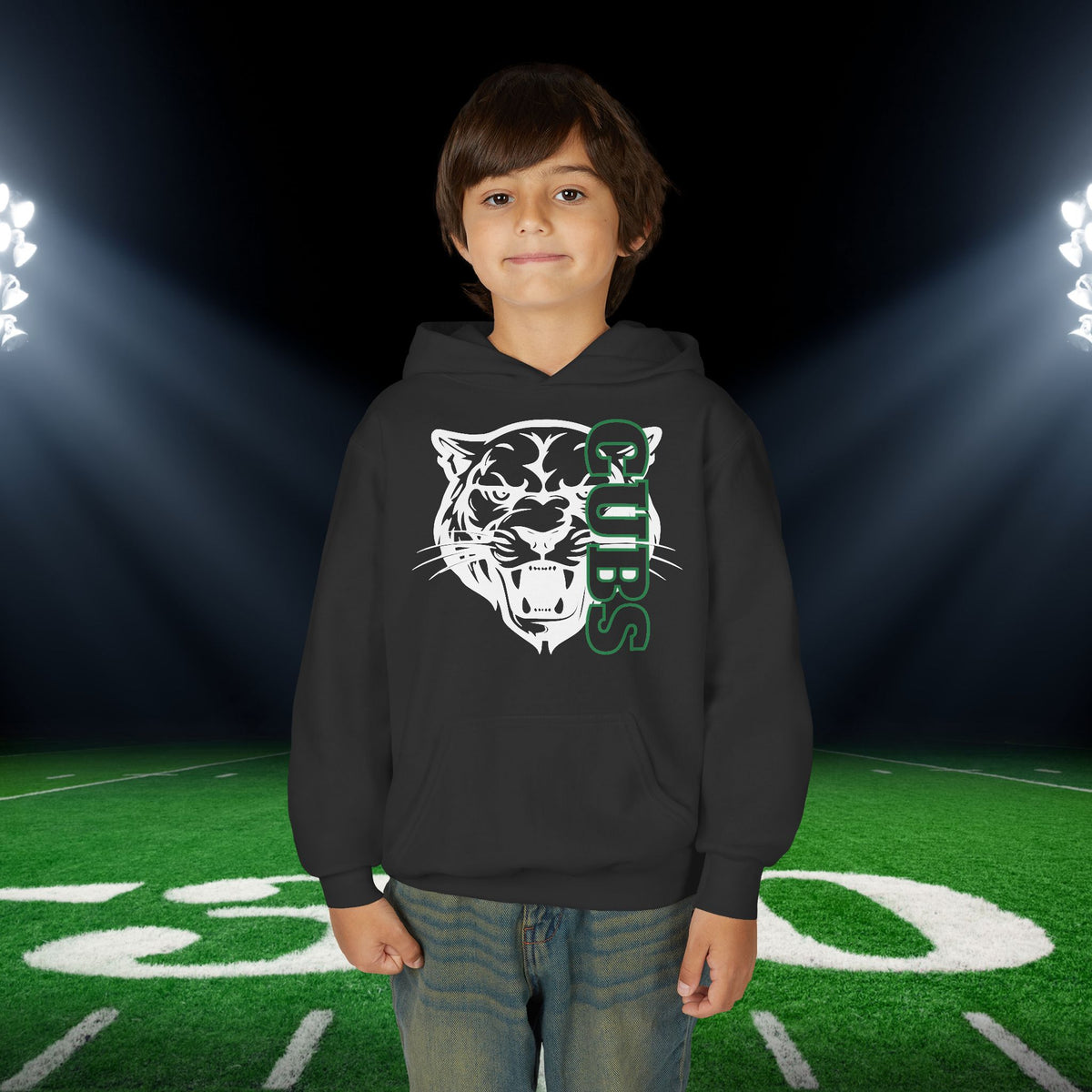 Brenham Cubs Mascot Youth Heavy Blend Hoodie