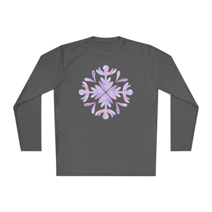 Large Snowflake 3 Adult Long Sleeve Tee