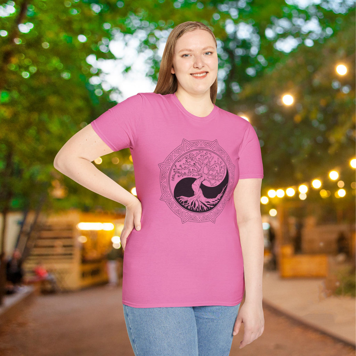 Tree of Life Yin Yang 6 Adult T-shirt
