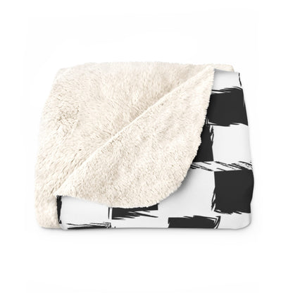 Distorted Check Fleece Blanket