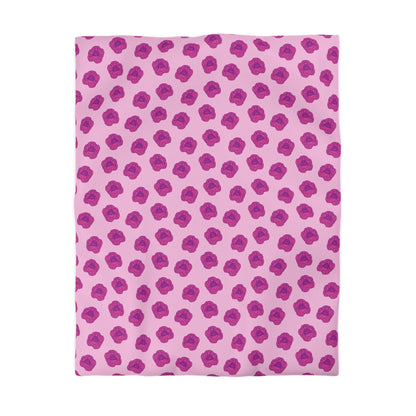 Rosy Dream Peonies Microfiber Duvet Cover