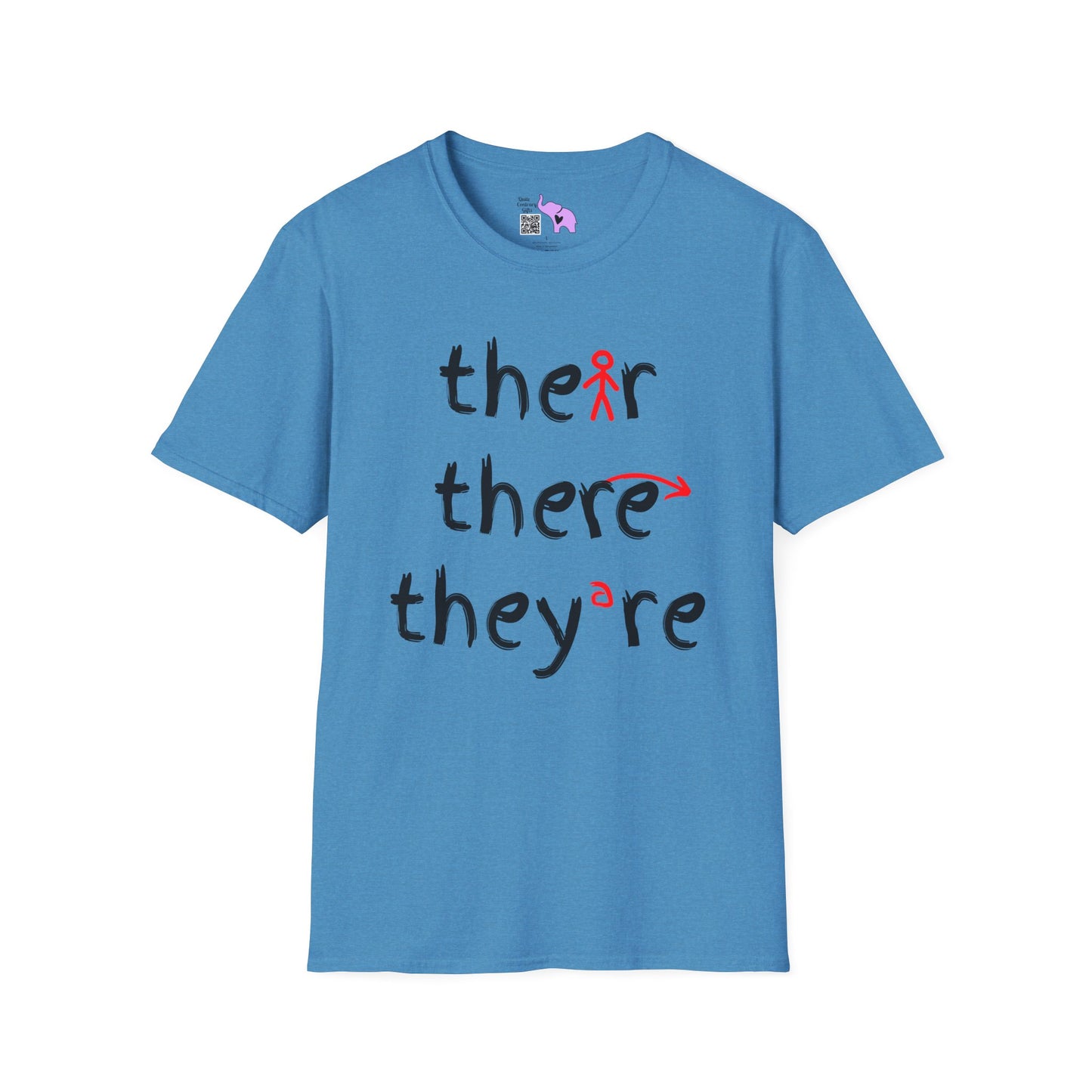 Their There They're Grammar Adult T-shirt