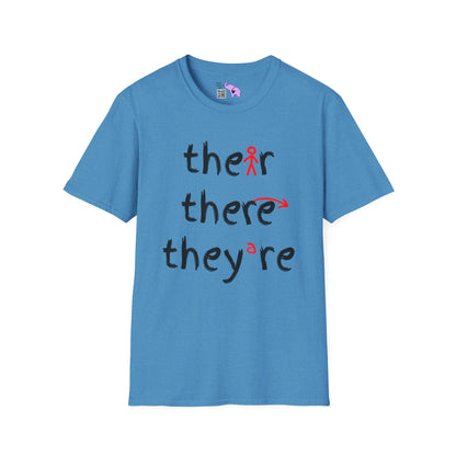 Their There They're Grammar Adult T-shirt