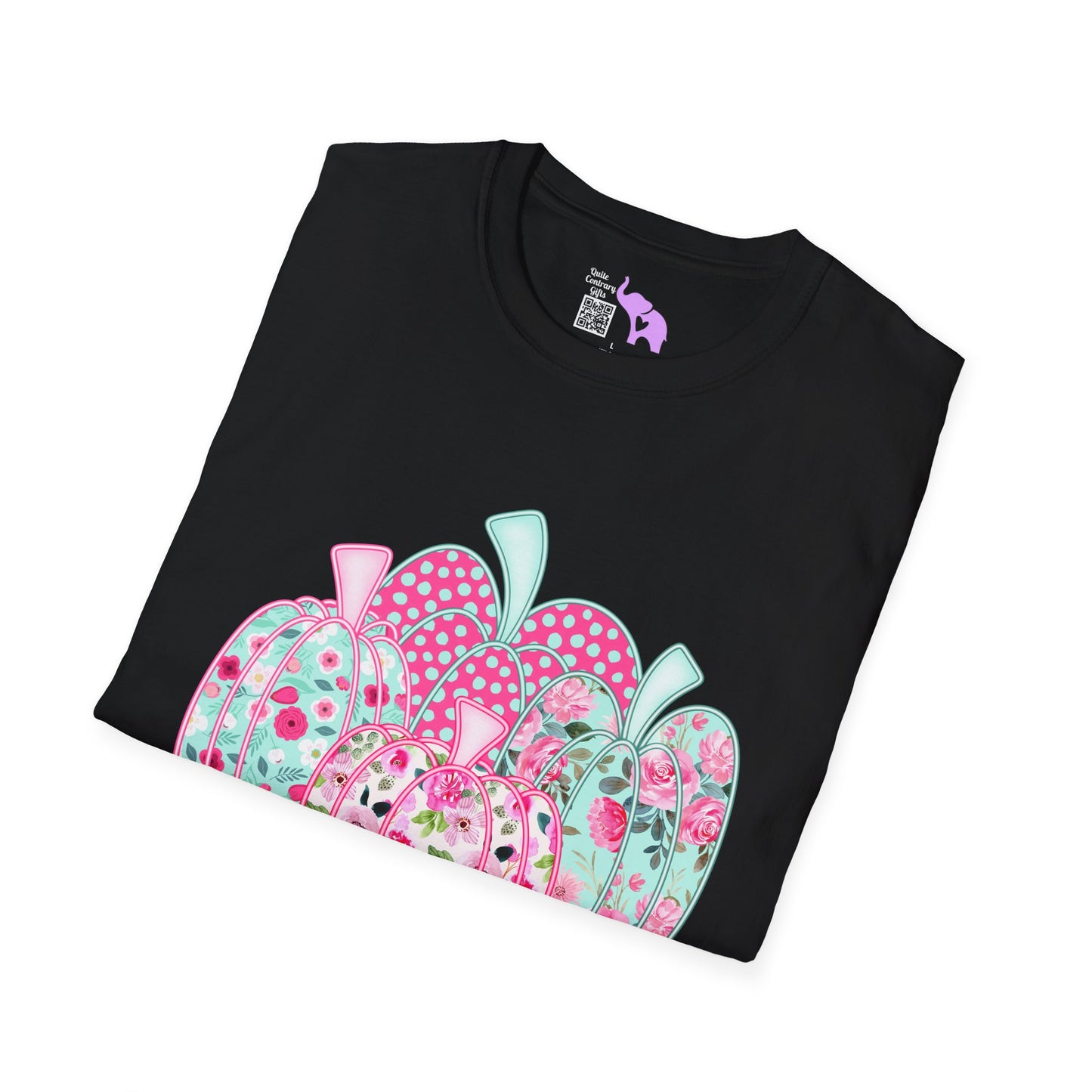 Floral Pumpkins Adult T-shirt