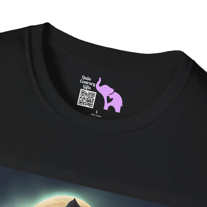 Halloween Scarecrow w/Pumpkins 2 Adult T-shirt