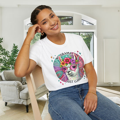No Drama Just Llama Adult T-shirt