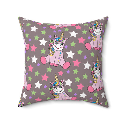 Stardust Unicorn Dreams Throw Pillow