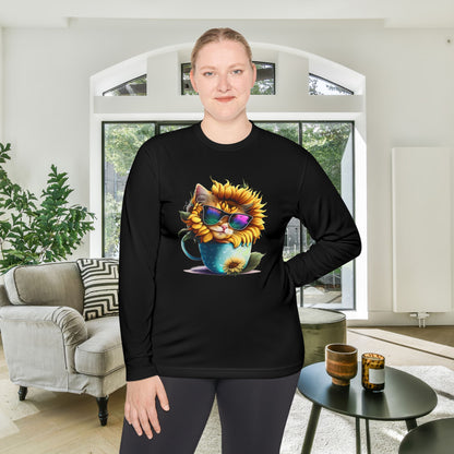 Cool Sunflower Kitten 1 Adult Long Sleeve Tee