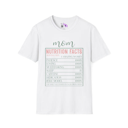 Mom Nutrition Facts Adult T-shirt