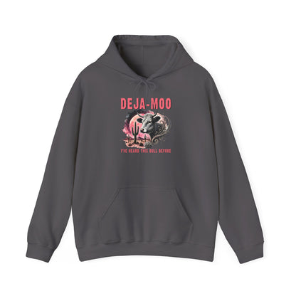 Deja Moo I've Heard This Bull Before Heavy Blend™ Hooded Sweatshirt