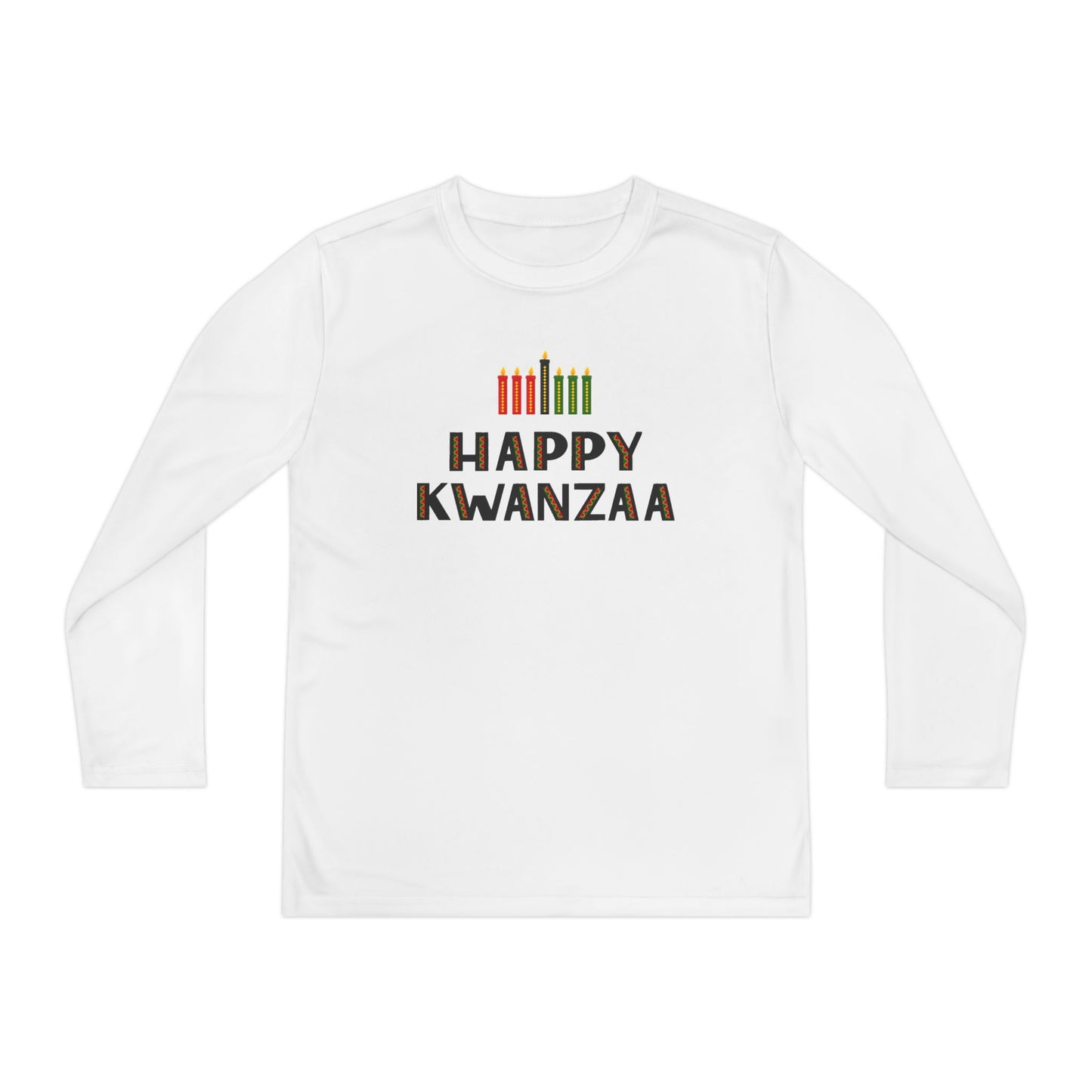 Happy Kwanzaa (Kinara) Youth Long Sleeve Tee