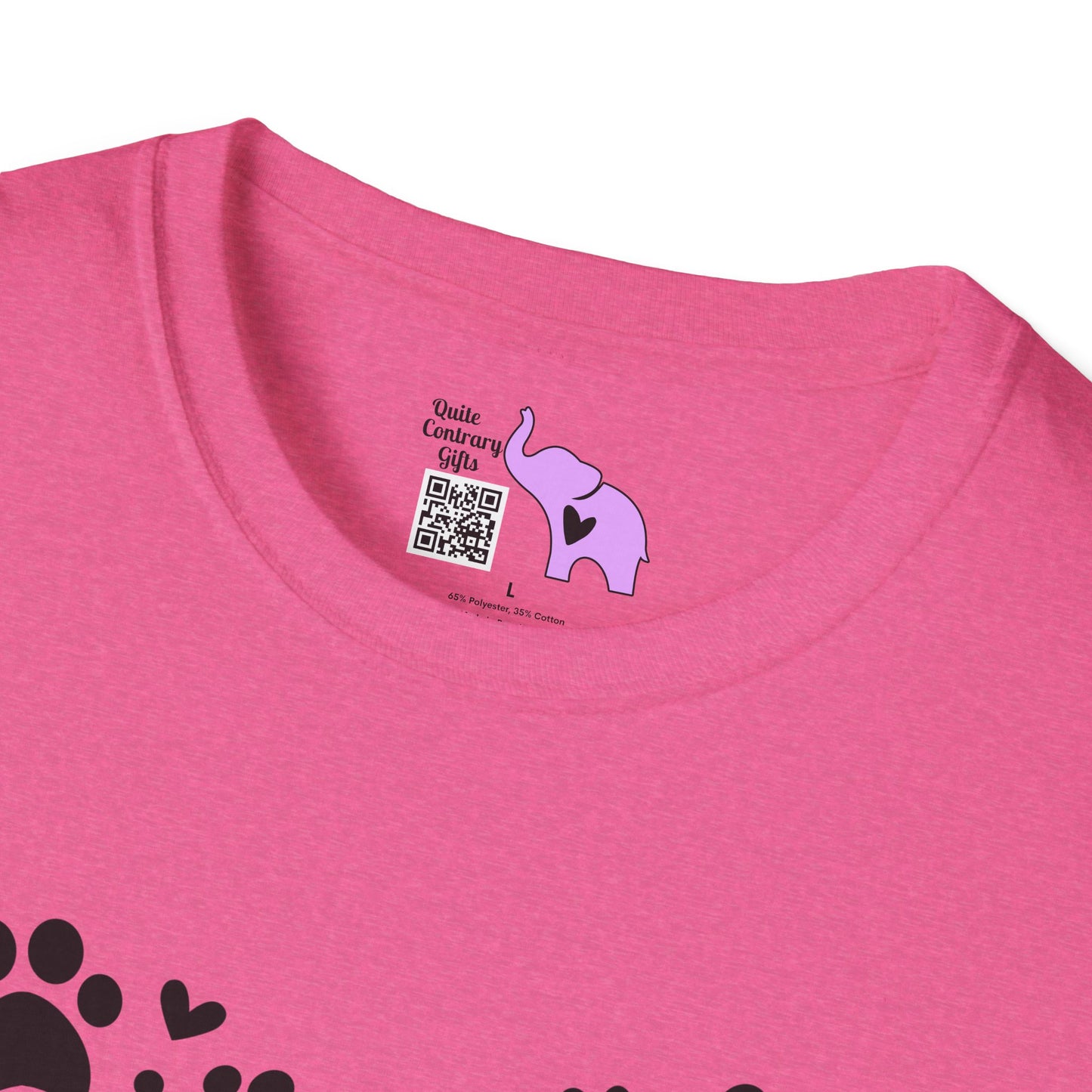 Paw Print Heart Adult T-shirt