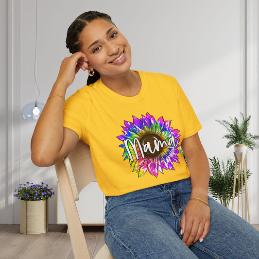 Mama Colorful Sunflower Adult T-shirt