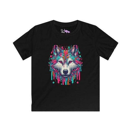 Colorful Wolf Youth Softstyle Tee