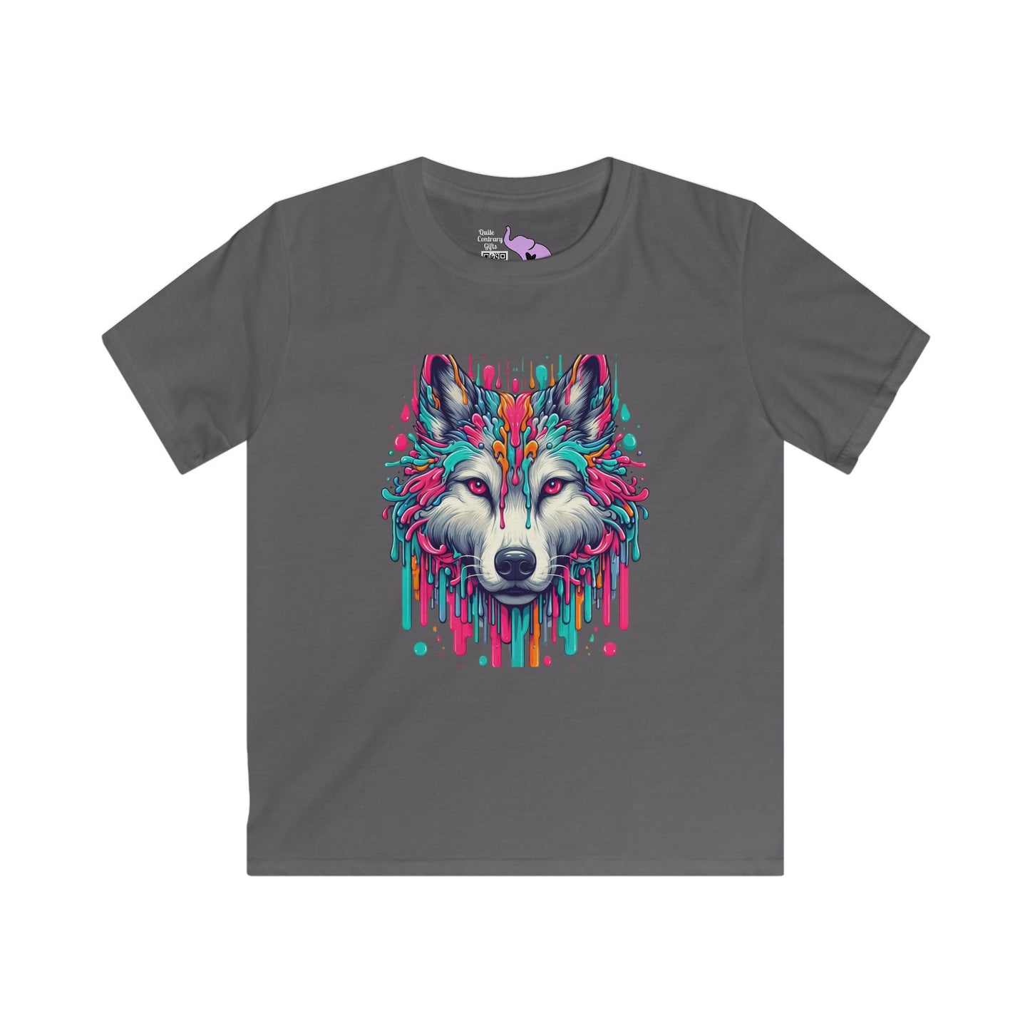 Colorful Wolf Youth Softstyle Tee