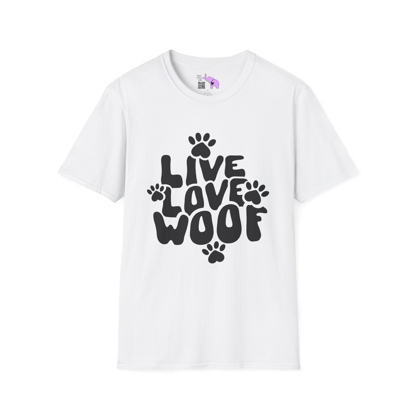 Live Love Woof Adult Tshirt