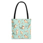 Aquamarine Sharks Canvas Tote Bag