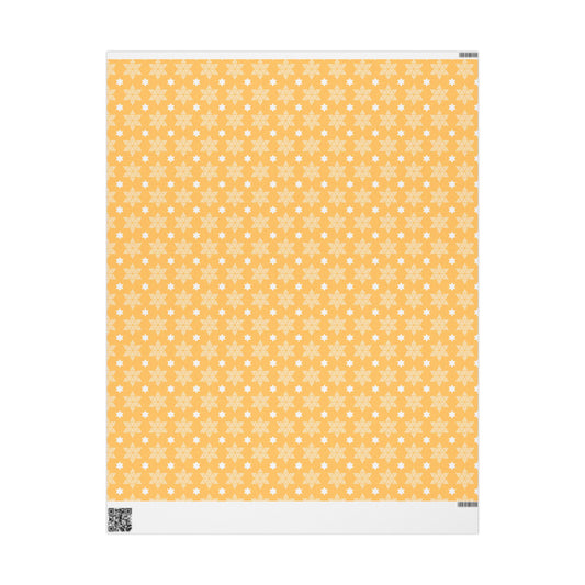 Gold Star of David Hanukkah Wrapping Paper