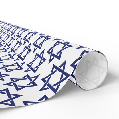Star of David Hanukkah Wrapping Paper