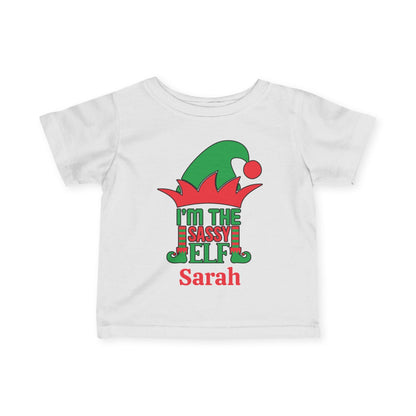 I'm The Sassy Elf Personalized Infant Soft T-Shirt