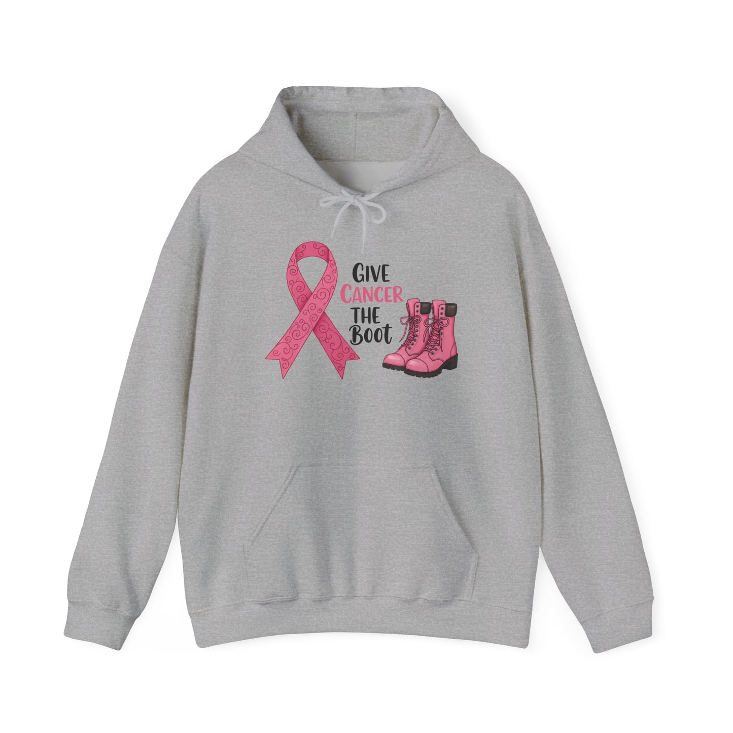 Give Cancer The Boot AdultHeavy Blend™ Hoodie