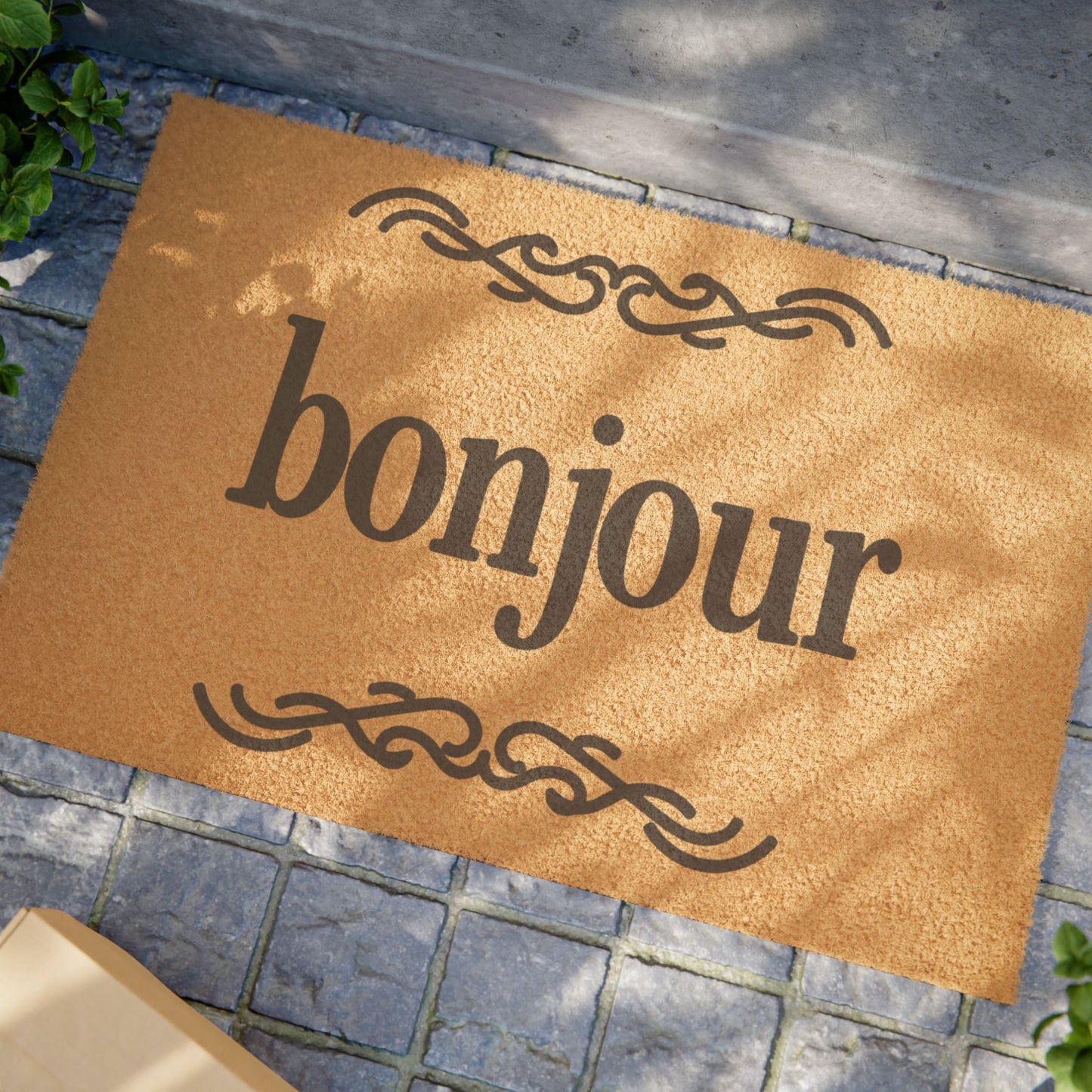 Bonjour 2 Coconut Fiber Doormat