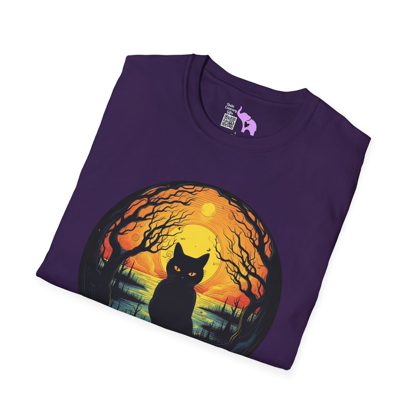 Creepy Black Cats 6 Adult T-shirt